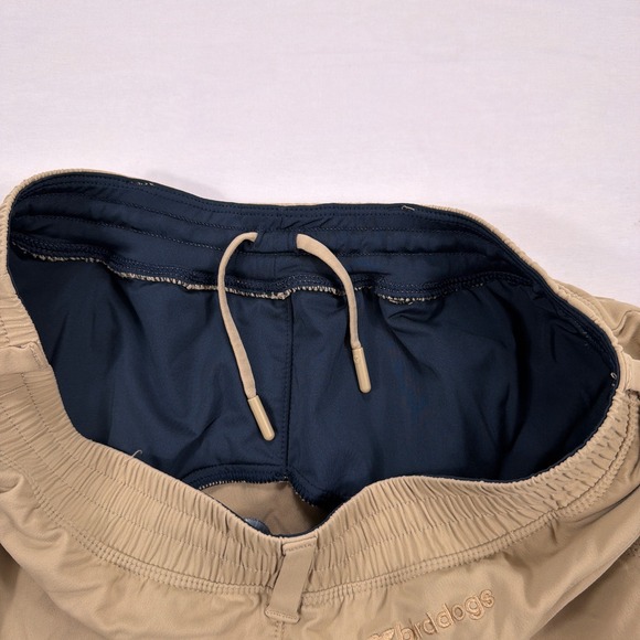 Birddogs Gym Shorts Lined Khaki Tan Nylon Stretch Athletic Mens Size M Long - Picture 7 of 10